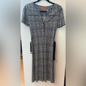 Tory Burch blue and white dress